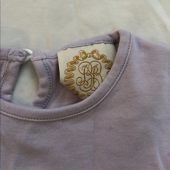 Kids White and Purple Puff Sleeve Tops - Picture 2 of 4